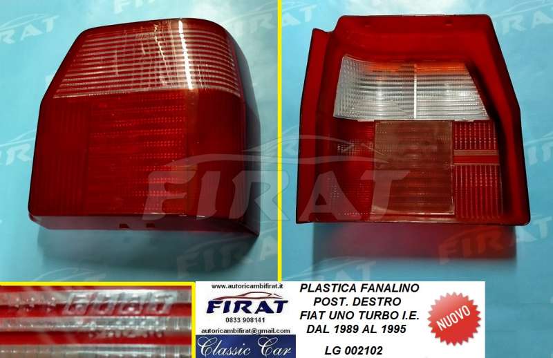 PLASTICA FANALINO FIAT UNO TURBO I.E. 89 - 95 POST.DX